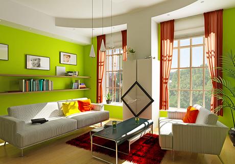 Modern apartment decor with blend