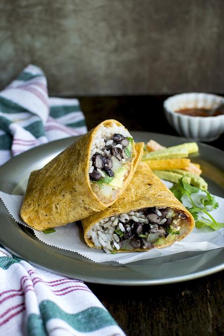 Bean Burrito with Potatoes Kid friendly Rice and bean Burritos