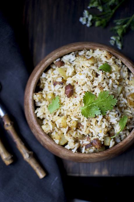 Potato Rice for Lunch box Spicy potato rice