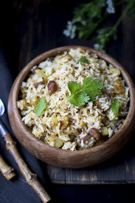 Potato Rice for Lunch box Spicy Potato Rice