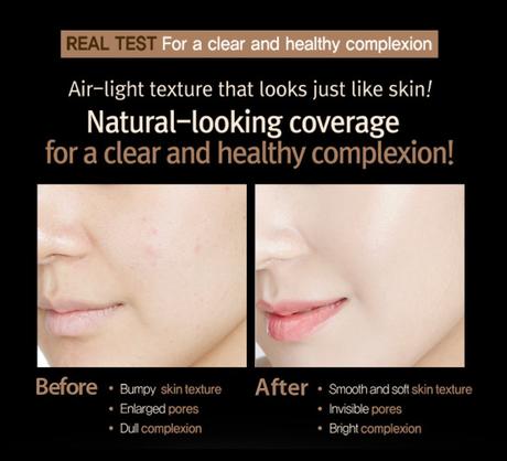 CLIO Kill Cover Airwear Protexture Liquid foundation beforeafter