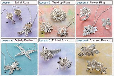 Quilled Silver Jewelry - Art Clay Silver Paper Type Long Art Clay Silver Certification Projects