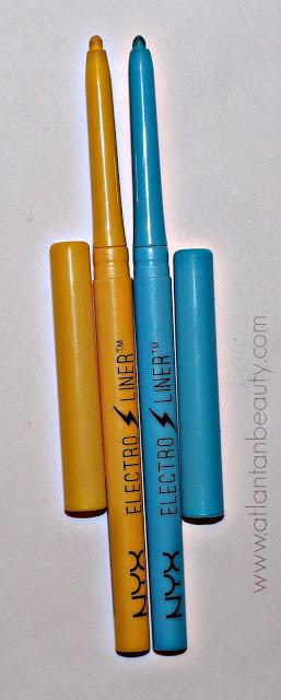 Review and Swatches of NYX Cosmetics Electro Liner in Powerlines and Coastal