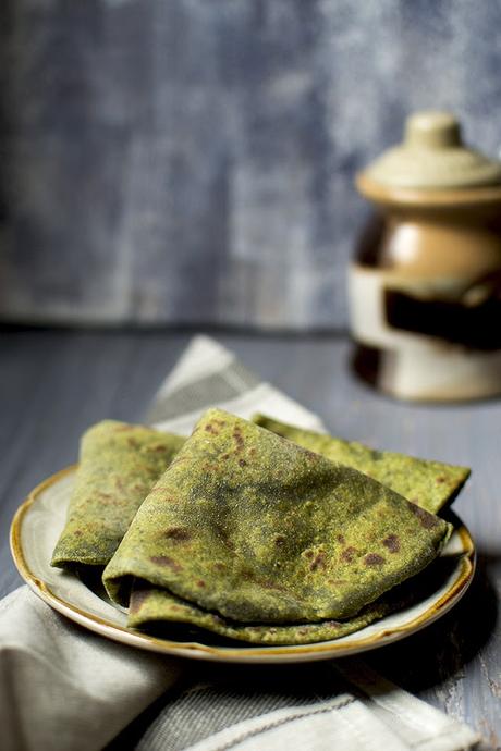 Avocado-Palak Roti Avocado Spinach Flatbread