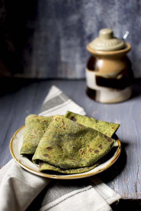 Avocado-Palak Roti Avocado Spinach Flatbread