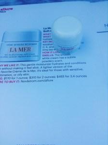 JULY 2016 ALLURE SAMPLE SOCIETY REVIEW La Mer The Moisturizing Soft Cream