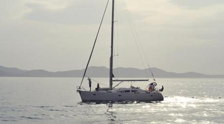Cruising from Biograd Na Moru to Zadar onboard the Nada event ship Boats in the Adriatic sea
