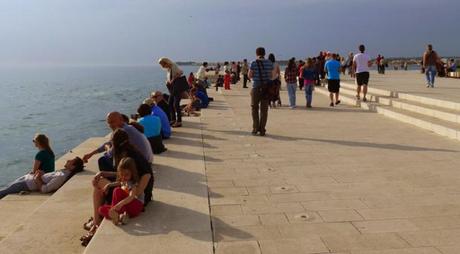 Cruising from Biograd Na Moru to Zadar onboard the Nada event ship Sea organ at Zadar