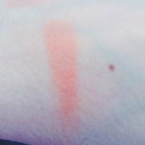 JULY 2016 Marzia Travel Essentials VIM Box Review EX1 Cosmetics Blusher in Pretty in Peach swatch