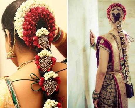 Simple South Indian Hairstyles for a Gracious Look Full length floral look Hairstyle