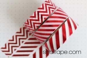 Foil washi tape surprise you the bright colors, Gold, Red and Fuchsia