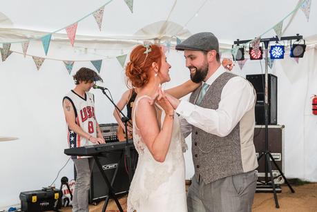 Rustic Wedding with Adam + Jaclyn bride and groom on dancefloor