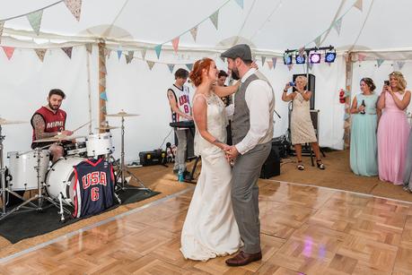 Rustic Wedding with Adam + Jaclyn the first dance at a wedding