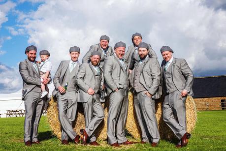 Rustic Wedding with Adam + Jaclyn groom with his ushers