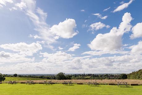 Rustic Wedding with Adam + Jaclyn the view from a wedding marquee