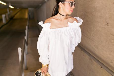 VINTAGE Rx // Off The Shoulder Puff Sleeve Top