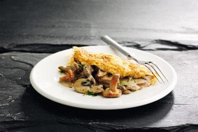 Roasted Fennel with Lemon and Sugar Snaps Mushroom Omelet