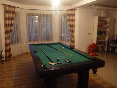 Backpacking in Poland: One Night in The Countryside Village of Rywałd, Pomerania Pool table at Jacek's place.
