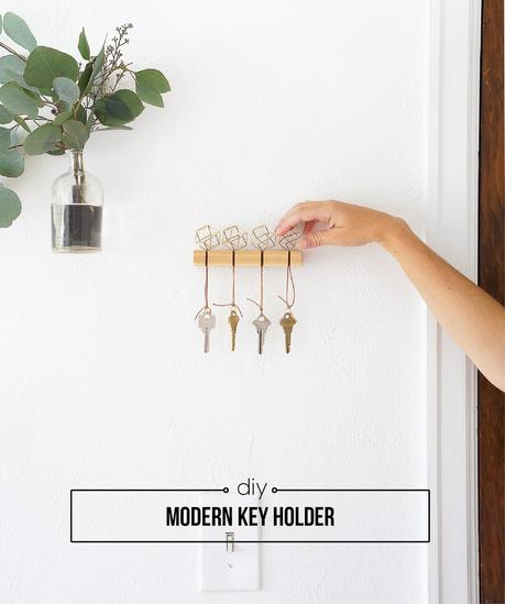 DIY Modern Key Holder