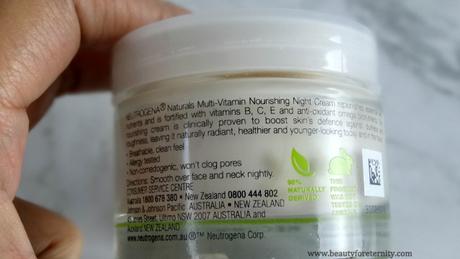 Neutrogena Naturals Multi-Vitamin Nourishing Night Cream Review
