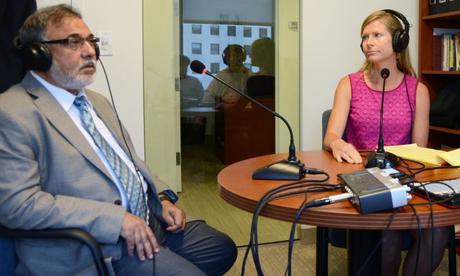 CIPE Afghanistan Country Director Mohammed Nasib (left) with guest host Jenny Anderson.