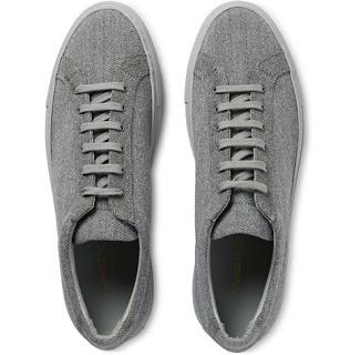 The Grey Days Of Summer: Common Projects Achilles Wool-Twill Sneakers The Grey Days Of Summer: Common Projects Achilles Wool-Twill Sneakers