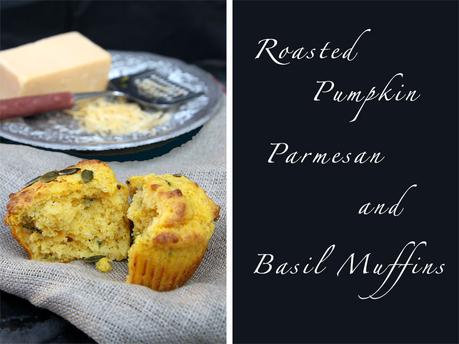 Roasted Pumpkin, Parmesan and Basil Muffins