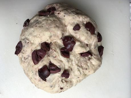 Caramelized Onion & Kalamata Olive Focaccia dough