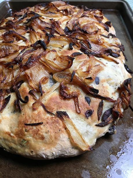Caramelized Onion & Kalamata Olive Focaccia 28859120431_60edc039f0_z
