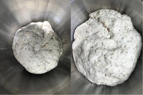 Caramelized Onion & Kalamata Olive Focaccia dough
