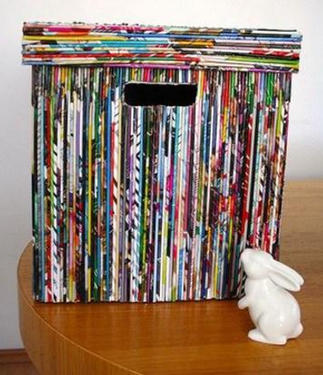 Top 10 Things You Can Make With Old Magazine Subscriptions Old Magazines Used To Make a Storage Box