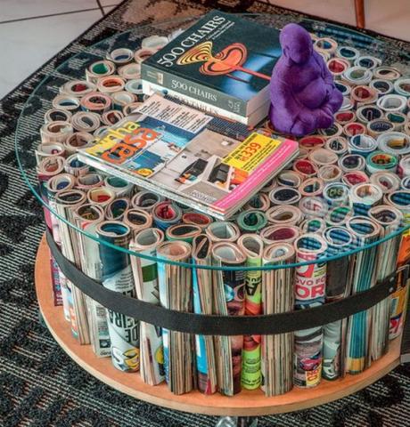 Top 10 Things You Can Make With Old Magazine Subscriptions Old Magazines Used To Make a Coffee Table