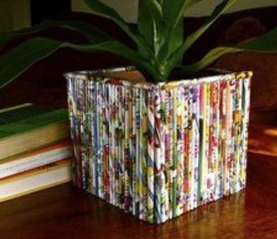 Top 10 Things You Can Make With Old Magazine Subscriptions Old Magazines Used To Make a Plant Pot