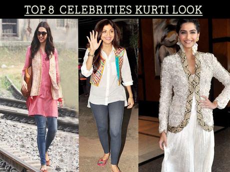 Top 8 Celebrities Kurti Look