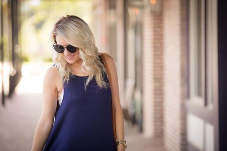Devil with a blue dress on. From summer to fall with navy blue. It's the perfect color to transition from the warm weather to the cooler months. Click through to read more!