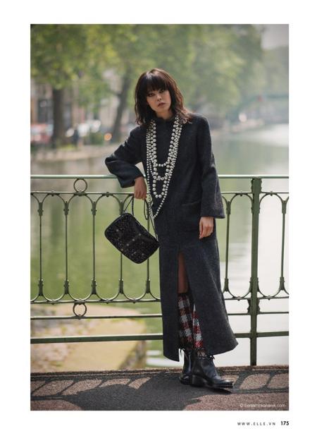 “Atmosphère! Atmosphère!…” Mae Lapres Stars in “Hotel du Nord” wearing Chanel by Benjamin Kanarek for ELLE Mae Lapres in Chanel RTW FW 2016-2017 © Benjamin Kanarek