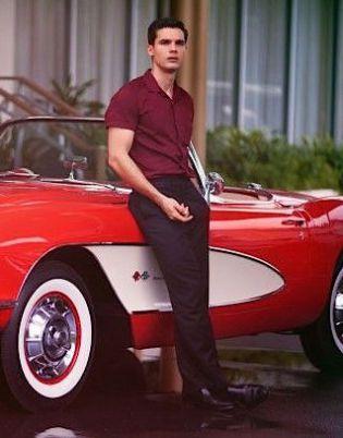 Magic City: Stevie’s Red Striped Shirt Steven Strait as Stevie Evans on Starz's Magic City (2012-2013).