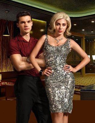 Magic City: Stevie’s Red Striped Shirt Steven Strait and Elena Satine in a promotional image for Magic City.