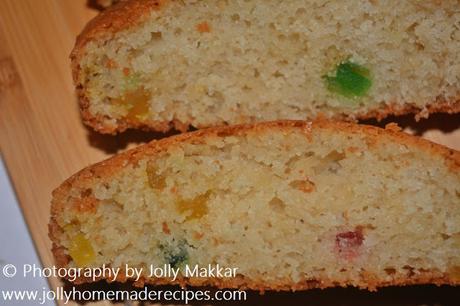 Eggless Tutti Frutti Cake Recipe, How to make Eggless Tutti Frutti Cake | Semolina Cake