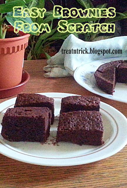 Easy Brownies From Scratch Recipe @ treatntrick.blogspot.com