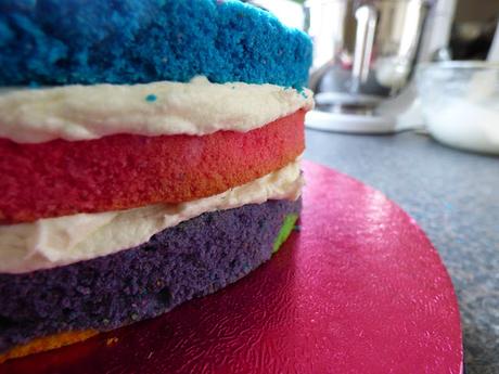 How to make a rainbow tie tye dye cake