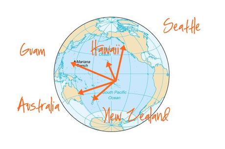 Eight years down: how we fund the cruising life Pacific map