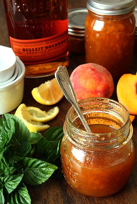 Bourbon and Peach Jam Smash