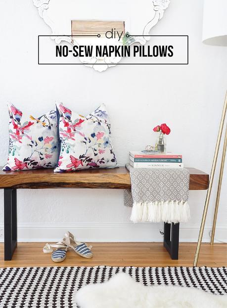 The Easiest DIY Pillows EVER: No-Sew Envelope Pillows Made from Napkins