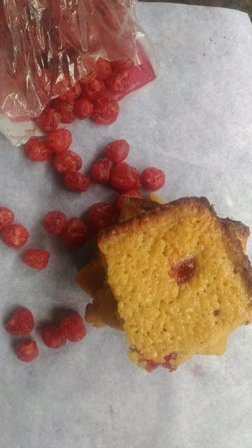 Blondies with White Chocolate and Sour Cherries