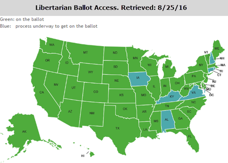 Libertarian And Green Parties Are Not On All 50 State Ballots