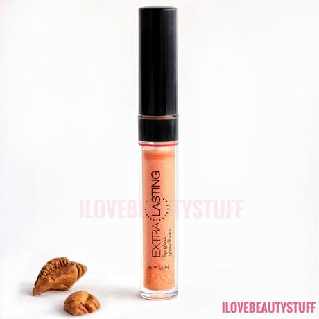 AVON EXTRA LASTING LIP GLOSS IN ENDLESS WATERMELON- REVIEW AND SWATCH.