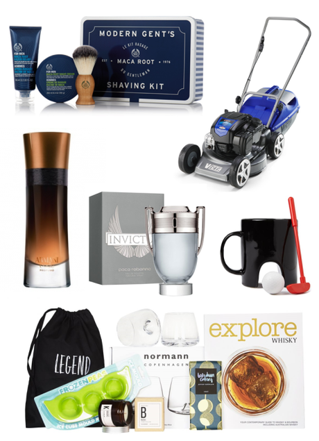 fathers day gift guide the body shop modern gents shaving kit the card shop whisky loving legend paco rabane invictus giorgio armani code porfumo victa lawn mower cotton on novelty mug
