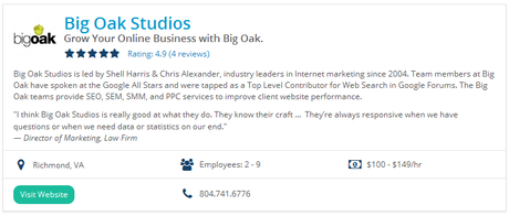 Big Oak Named Top SEO Consultant Big Oak Named Top SEO Consultant