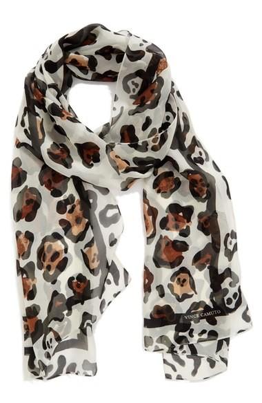 abstract leopard print scarf